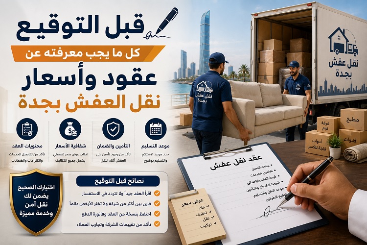 قبل التوقيع: كل ما يجب معرفته عن عقود وأسعار نقل العفش بجدة